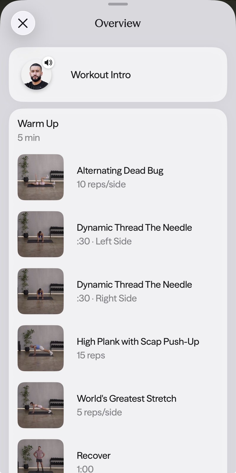 My coach Jose's programming in the Future app