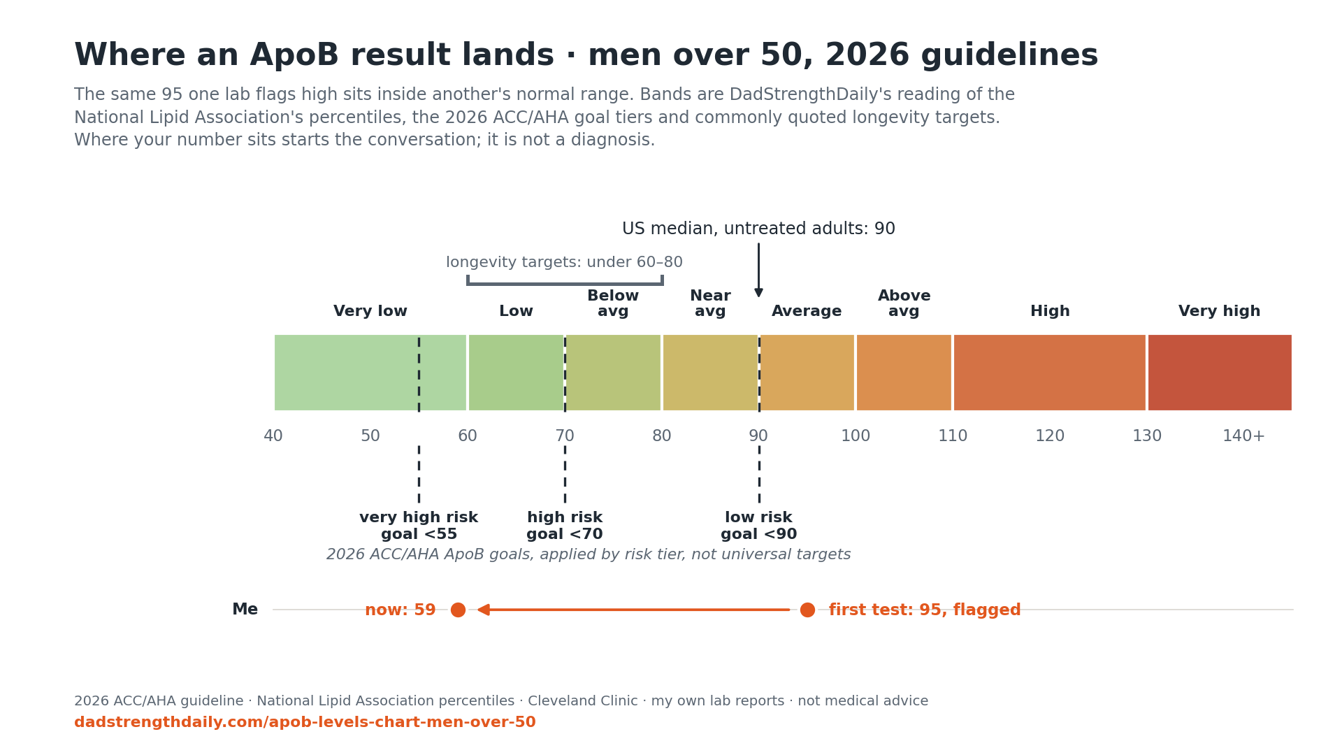ApoB Levels: The Complete Chart for Men Over 50 (2026 Guidelines)