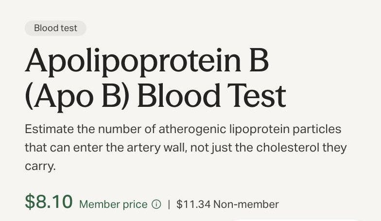 Screenshot captured August 21, 2026: Mito Health product page: $8.10 member / $11.34 non-member, shown for Massachusetts. The page discloses a one-time lab draw fee, $15 at the time of capture, passed through at cost.