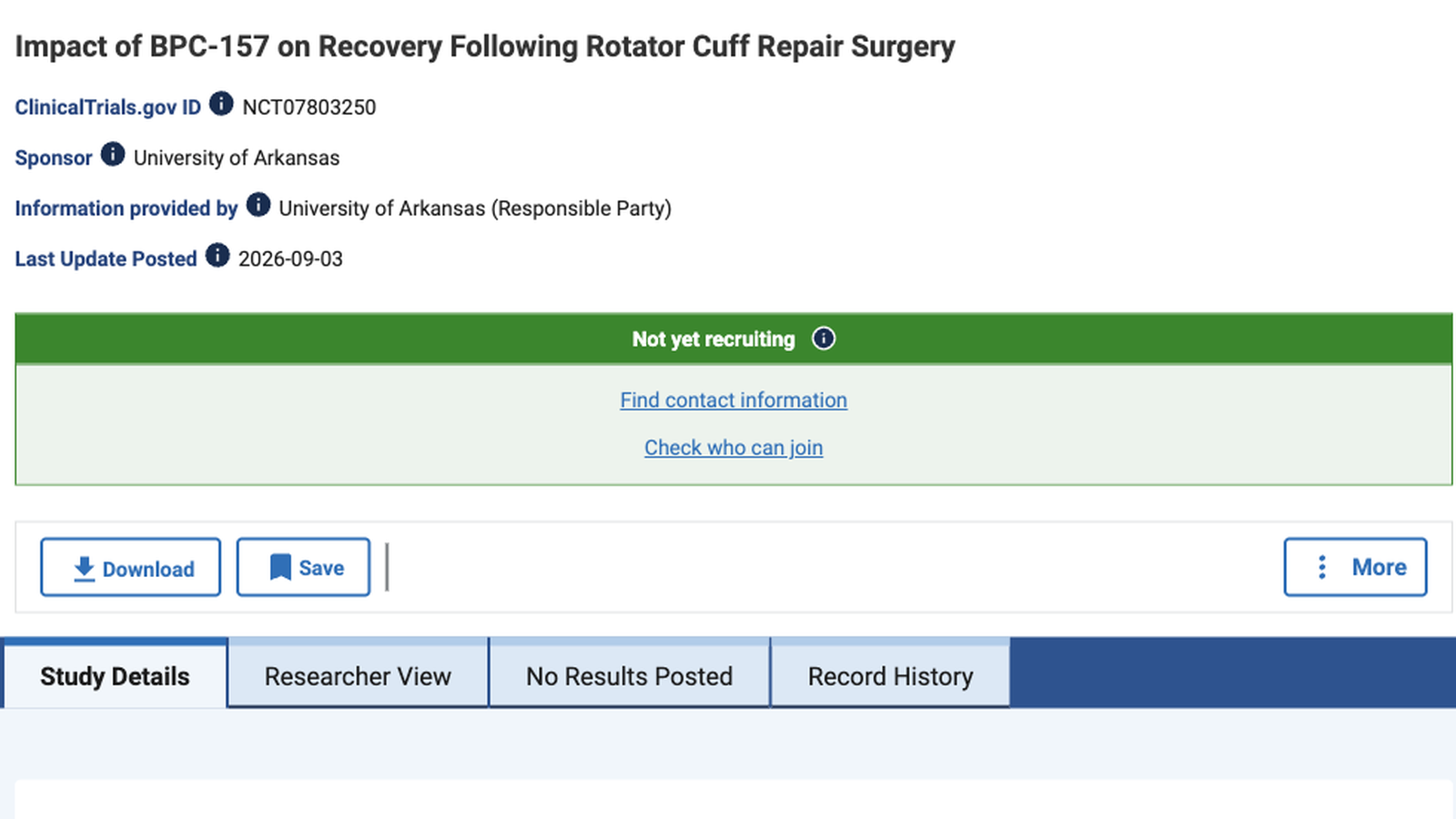BPC-157 Is Finally Getting a Placebo-Controlled Trial on Torn Rotator Cuffs